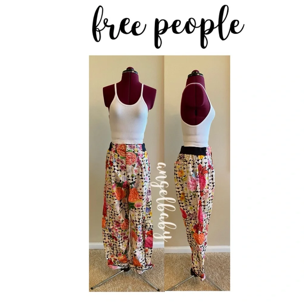 Free People Mesmerize Me Printed Pants in Take a Trip Floral! - Picture 9 of 16